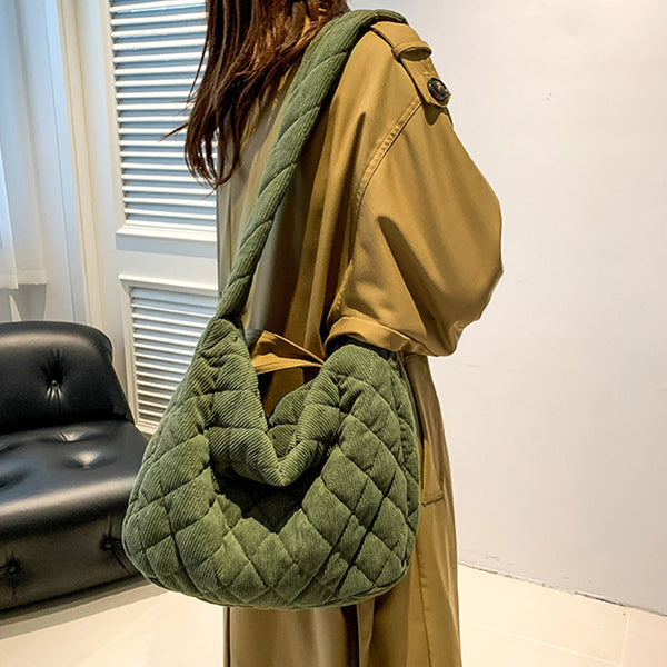 Corduroy Medium Shoulder Bag